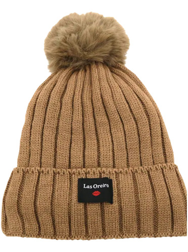 Gorro Con Pompón Las Oreiro Doble Capa Interior Piel 15768