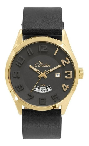 Relogio Condor Masculino Dourado Co2115kst/k2p Kit Canivete