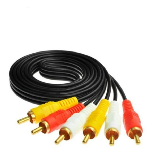 2 Unidades Cable Auxiliar Plug 3.5mm 3rca A 3rca 1,5mts