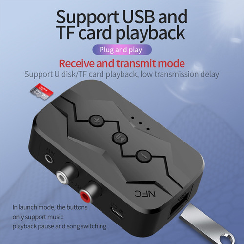 Transmisor/receptor De Audio Estéreo Nfc Bluetooth 5.0