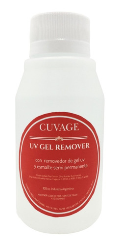 Removedor De Esmalte Semipermanente Cuvage Gel Uv X 120ml