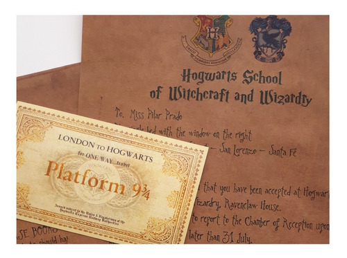 Carta Hogwarts Con Sello Lacrado Y Más! Harry Potter