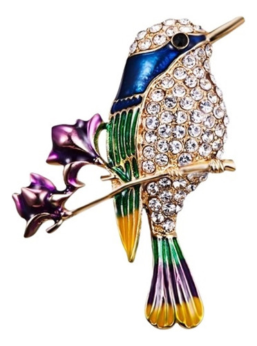 Broches De Pájaro Búho Cristal Esmaltado A La Moda For Mujer