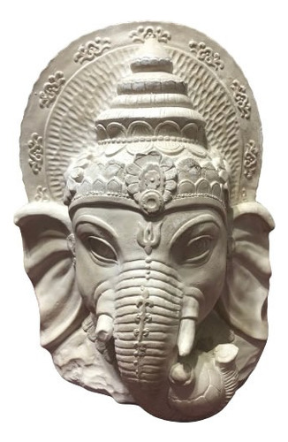 Mascara Ganesha Yeso Pintada