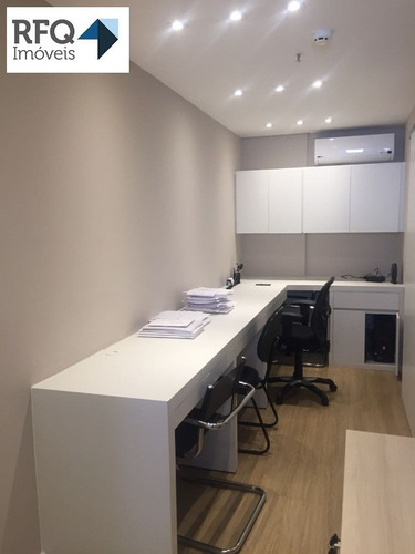 Imagem 9 de 11 de Excelente Conjunto Comercial, Com 46 M² De Área Útil, Com 2 Banheiros, Copa, Recepção, Sala De Trabalho E Sala De Reunião. - Sa00049 - 32673473