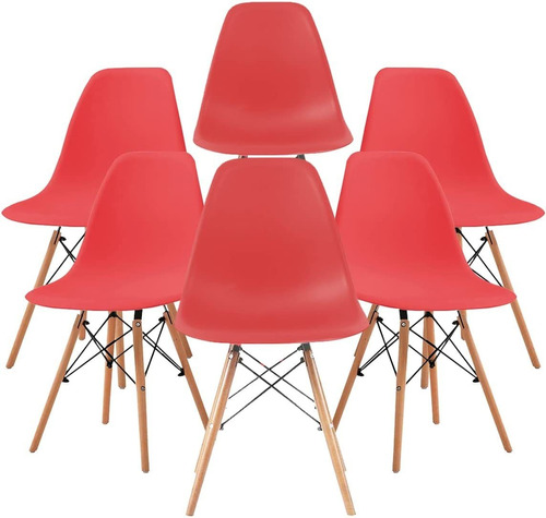 Set 6 Sillas Eames Infantil Stolmx Polipropileno