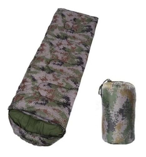 Bolsa De Dormir Termica Camo Digital Capucha 210cm X 75cm 