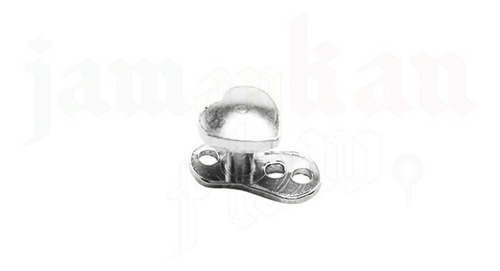 Piercing Microdermal Corazon Titanio Silver Joyeria Corporal