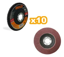 Comprar Disco Disco Flap X10 115mm Grano 60 Fd1152 Ingco - Lnf