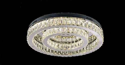 Plafon Luminária Teto Bruxelas Led 88w Cristal Transparente