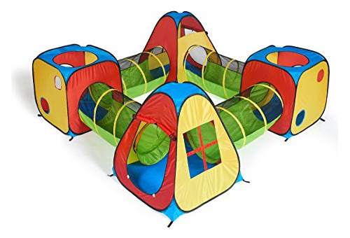Utex 8 En 1 Pop Up Kids Play Tent House Con 4 Túneles, 4 Car