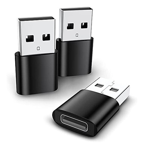 Adaptador Usb C Hembra A Usb Macho, Paquete De 3, Adaptador 