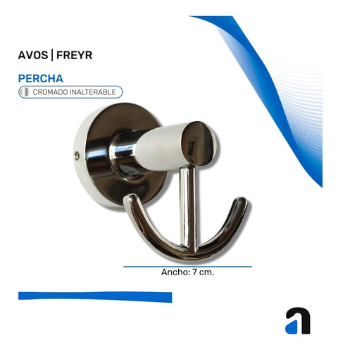 Imagen 2 de 10 de Percha Toallero 100% Metal Cromado // Avos Freyr Sale