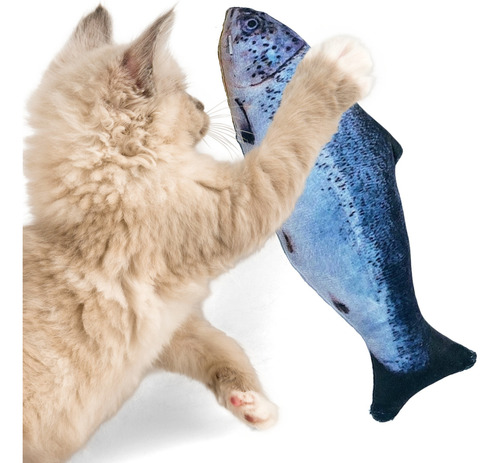 Brinquedo Para Gato Pelúcia Peixe Com Catnip - 18cm