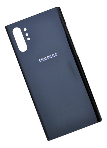 Tapa Trasera Compatible Con Galaxy Note 10 Plus Negro C/adhe