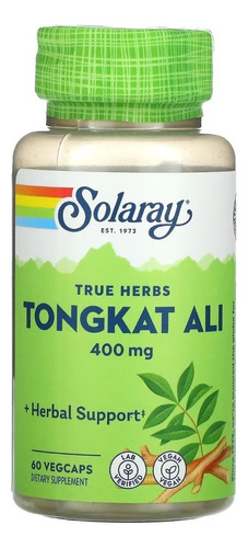 Tongkat Ali Long Jack 400mg 60 Cápsulas Solaray