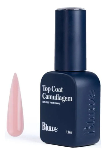 Top Coat Camuflagem Natural Pink 10ml - Bluwe