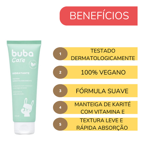 Hidratante Infantil 120ml Bebê Vegano Creme Karité Suave
