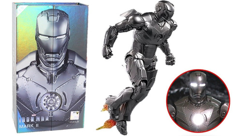 Action Figure Iron Man Mark 2 Com Led Homem De Ferro Com Led