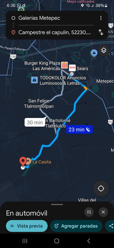 Terreno A 23 Min. Metepec Y Galerías Metepec