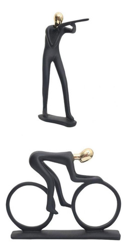 2 Piezas Deportes Figura Escultura Hogar Mesa Estatua