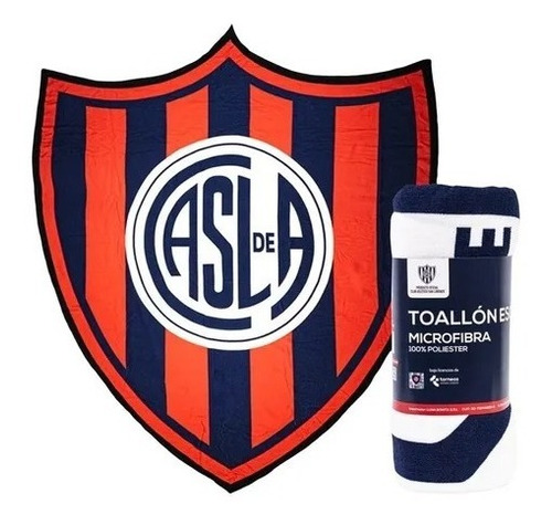 Toallon San Lorenzo Escudo Gigante Futbol Microfibra Playa