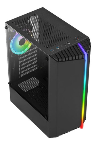 Imagen 9 de 9 de Gabinate Gamer Aerocool Bionic G Bk V2 Rgb Atx Negro