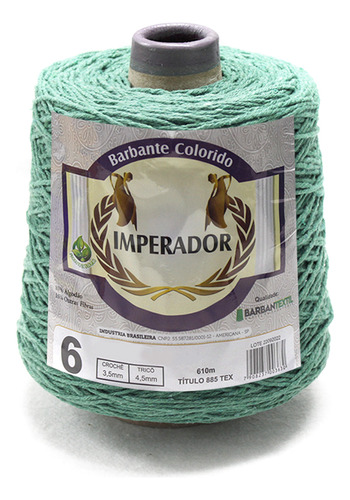 Barbante Colorido Barbantextil Imperador 4/6 610m Cor Verde Bebê