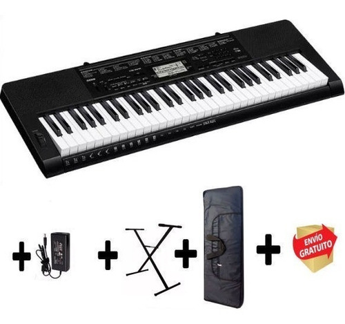 Teclado Casio Ctk3500 5 Octavas Sensitivo Soporte Funda Cuot