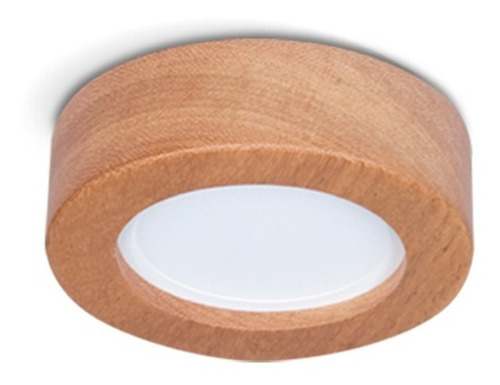 Plafon Panel Led Circular Redondo Madera Roble Nordico Chico