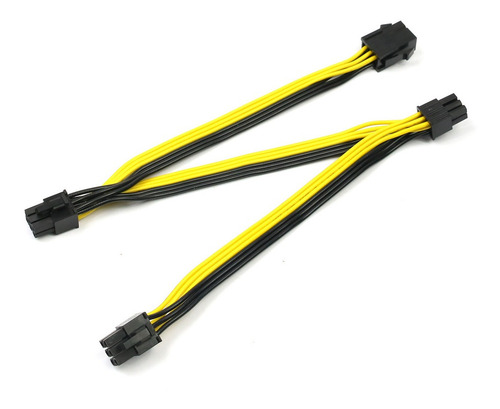Imagem 4 de 5 de Cabo Extensor 6pin Fêmea 6p Macho 60cm Riser Placa Video