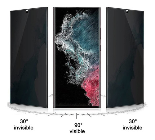 Película De Vidro Privacidade Danet Para Galaxy S22 Ultra 3d