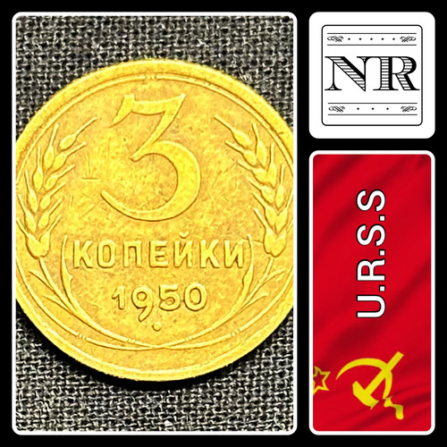 Rusia - 3 Kopeks - Año 1950 - Y #114 - Urss - Cccp