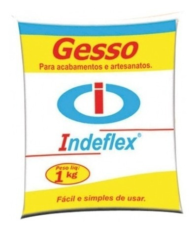 Imagem 3 de 10 de Kitgesso Em Pó Secagem Lenta Indeflex- Linhal C/2kg + Coran