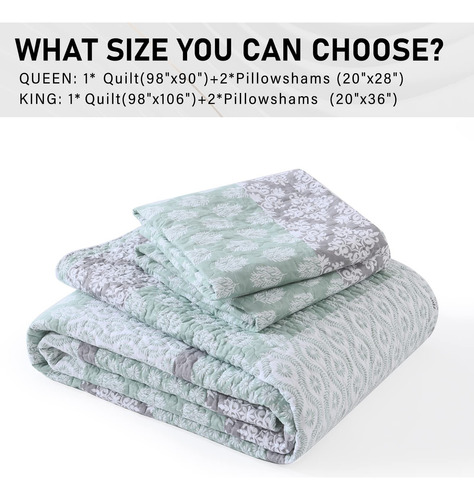 Perhom Colcha Queen Size - Juego De Colcha Queen, 100%