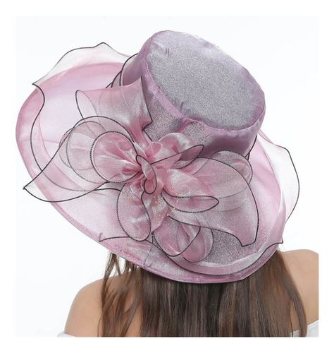 Negro Organza Derby Fascinator Para Tea Party Sombrero Sol