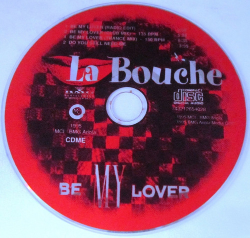La Bouche - Be My Lover Single Cd (Usado)