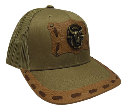 Gorra Vaquera Caqui Con Aplicacion En Grabado Laser