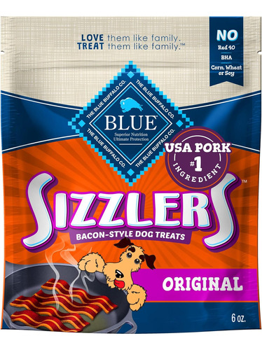 Blue Buffalo Sizzlers Natural Bacon-style Soft-moist Dog Tre