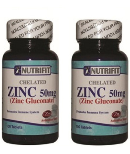 Zinc 50mg Americano Puro Promo 2 Frascos