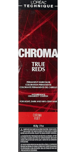 L'oreal Paris Chroma True Reds Color De Cabello Permanente, 