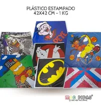 Comprar Plástico Estampado Pipas Raias Peixinhos 42x42 Cm - 1kg.
