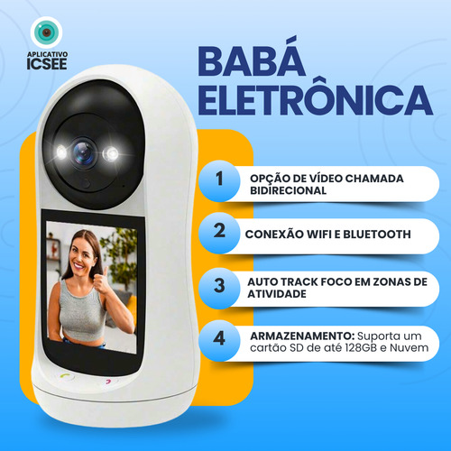 Babá Eletrônica Com Video Chamada App Icsee Wifi Microfone