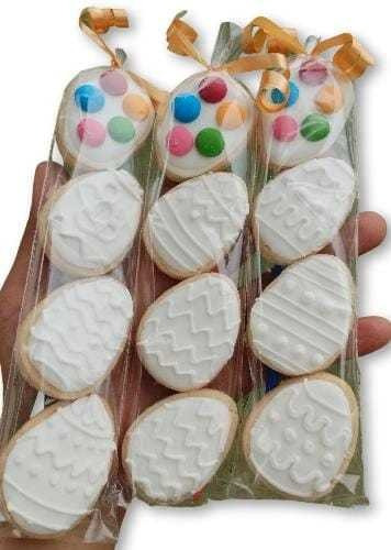 12 Paquetes De 4 Mini Galletas C/u. Huevitos De Pascua 