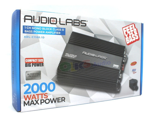 Amplificador Clase D Bajos 1000w Rms Audio Labs Adl-c1100.1d
