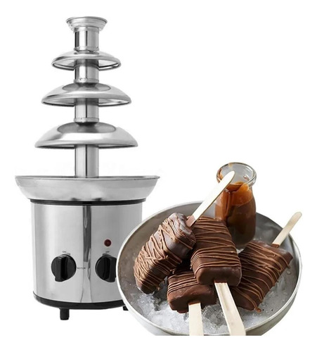 Torre Cascata De Chocolate 3 Andares Inox 220v