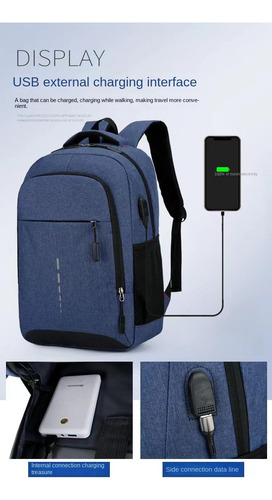 Mochila De Viaje Simple De Color Liso Para Aire Libre