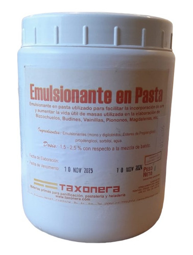  Emulsionante En Pasta 1 Kg Panaderia Taxonera - La Botica