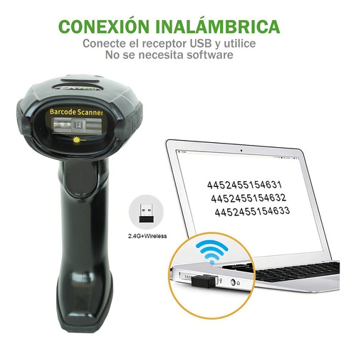 Leitor de código de barras ZKTeco ZKB103 1D preto