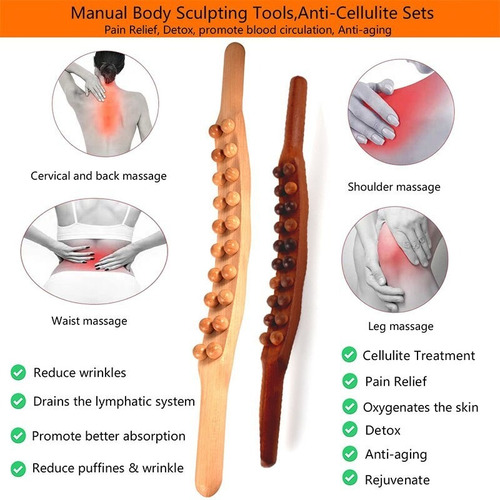 Herramienta De Masaje Gua Sha | Palo Para Raspar Madera